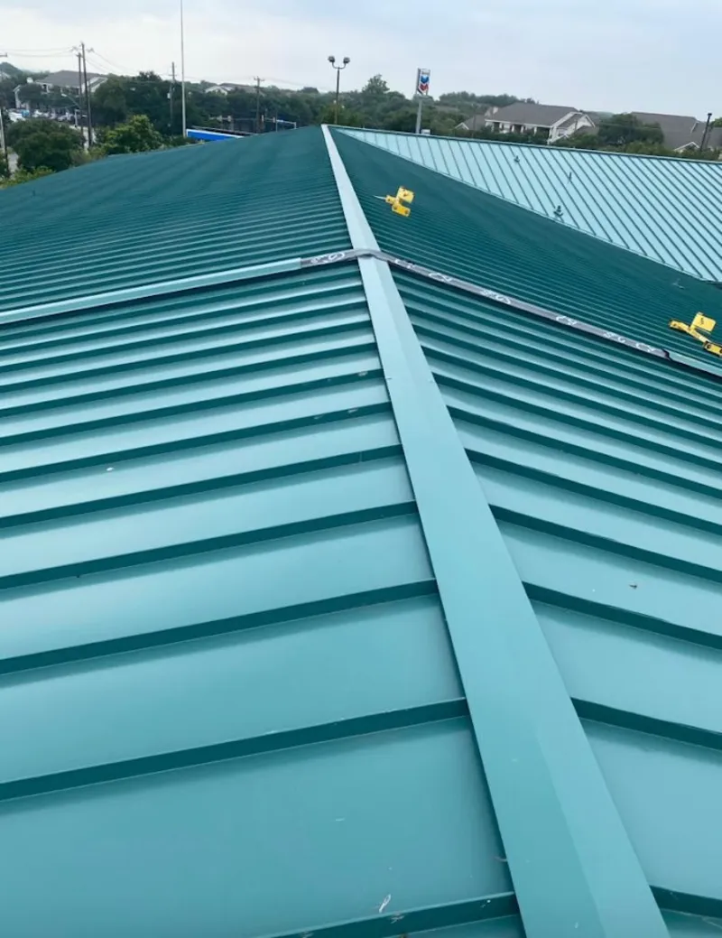 Green commercial metal roof ridge and valley for Metal Roof Repair in Conover